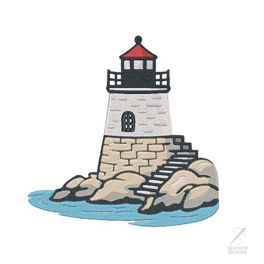 Castle Hill Lighthouse Embroidery Design| Newport Rhode Island New England Embroidery File | 4 Sizes - Etsy
