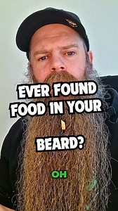 Eating with a beard can be messy. Have you ever found food in your beard? Join the #Brawtherhood #beardlife #beards #beardcare #foodinbeard | Braw Beard