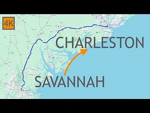 Driving Savannah Georgia to Charleston South Carolina 4K - Road Trip Drive