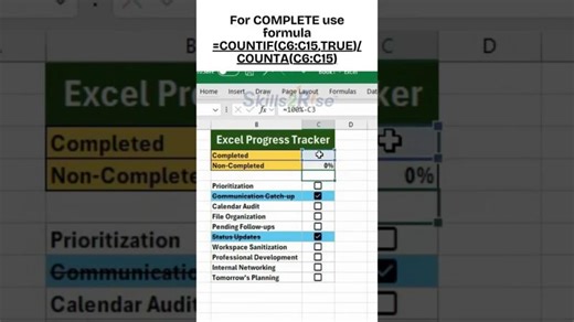 Progress Tracker in MS Excel | SAAR Technosoft