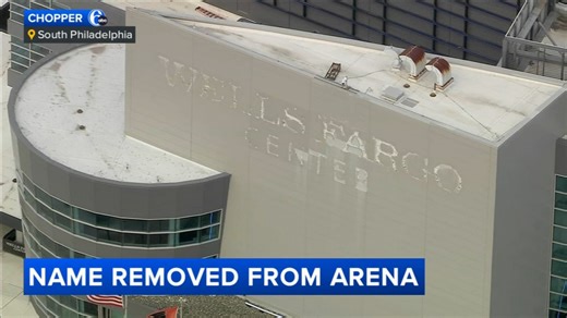 Name removed from Wells Fargo Center in South Philadelphia ahead of pending change
