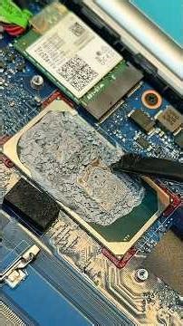 Whoever did this thermal paste... 🤮 #computerrepair #gamingpc
