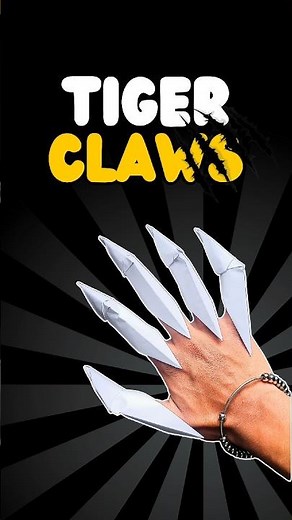 Amazing Tiger Claws ✂️☣️#diy #experimnent #origami #papercrafts #craft #paperplane #papertoys #claw