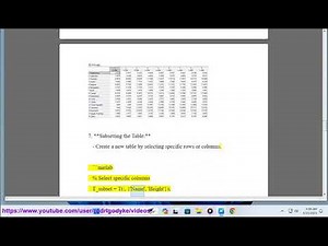 Table Matlab OR Matlab table: How to make a table in MATLAB?