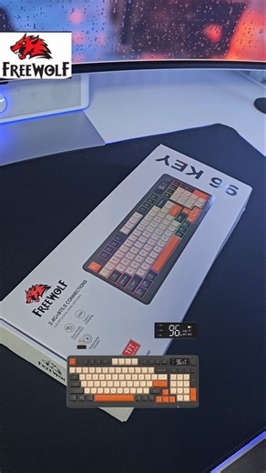 Unboxing the M96 Retro RGB Mechanical Keyboard 🧡🔥 #keyboard #gaming #shorts