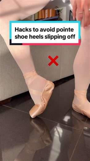 Hacks to Prevent Pointe Shoe Heels from Slipping Off during Ballet - Gigi at the End 🤌🏼