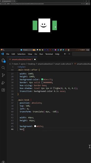 toggle theme button in html css
