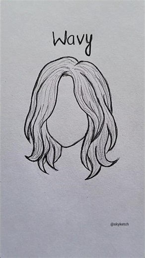 How to draw hairs #art #sketching #shorts #skyketch