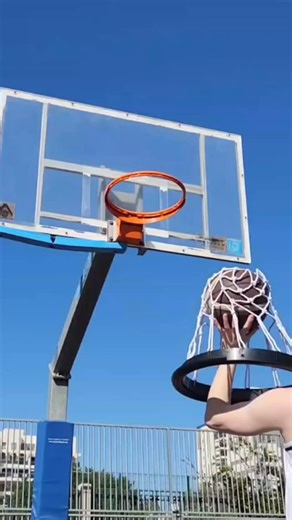 FluxDunk | This New Basketball Net is Insane 🏀. Most public basketball courts have nets that are fixed in place. People end up pulling on them,... | Instagram