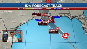 2K views · 18 reactions | A few showers remaining into the evening and warm, muggy conditions continue. Rain chances lowering for tomorrow into the early work week. Hurricane Ida expected to strengthen to Cat 4 before impacting SE Louisiana tomorrow. www.wcjb.com/weather/maps | WCJB TV20 News | Facebook