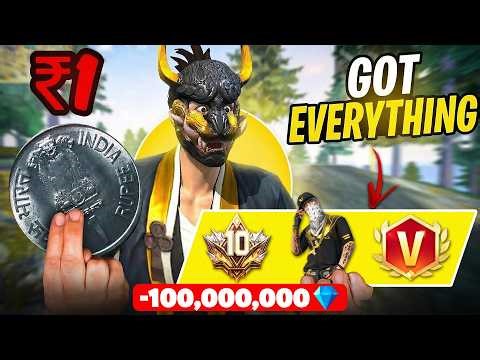 Level 1 to 100 Free Fire Prime 8 Myths Expermients🤯 in 24 Hours 😱 - Garena Free Fire