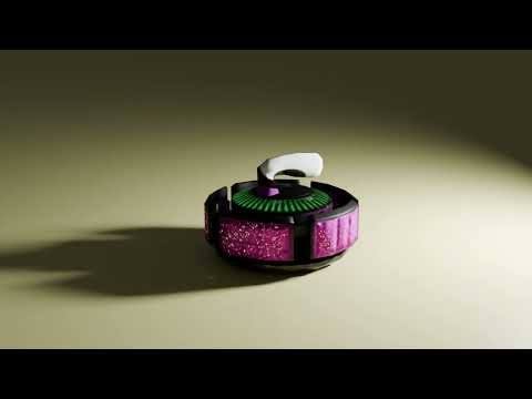 First failed attempt at rendering a curling bomb (splatoon 3) with "sparkles"
