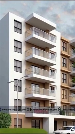Naksha StoreIndia on Instagram: "🏢 Modern Apartment Elevation Design A perfect blend of elegance, functionality, and urban sophistication. Designed with contemporary lines, open balconies, and premium finishes — ideal for city living. ✨ Smart design. Elegant execution. #ModernApartment #BuildingDesign #ElevationDesign #ArchitecturalDesign #NakshaHome #ModernArchitecture #ApartmentElevation #ContemporaryDesign #UrbanLiving #DreamHome #3DElevation #BuildingFrontDesign #HouseDesign #LuxuryA