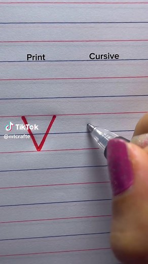 Beautiful V Print & Cursive Handwriting | Calligraphy & Lettering Reels