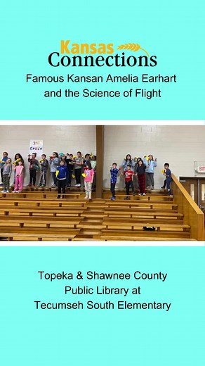Librarian Dawn had a great visiting with Amber Taliaferro’s 3rd grade class at Tecumseh South talking about Amelia Earhart and planes. The kids had so much fun flying the paper planes they made! Famous Kansan Amelia Earhart and the Science of Flight is a free program for classrooms through Kansas Connections at the Topeka & Shawnee County Public Library. Learn about the programs you can schedule for your classroom on our website. https://tscpl.org/services/kansas-connections #topeka #topekalibra