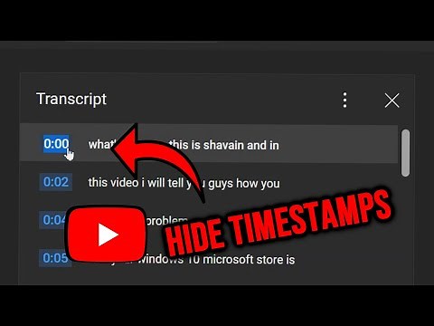 How to Remove Timestamps from YouTube Transcripts