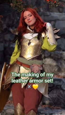 Building My Knight Cosplay From Leather! 🌄⚔️💛 #fantasycore