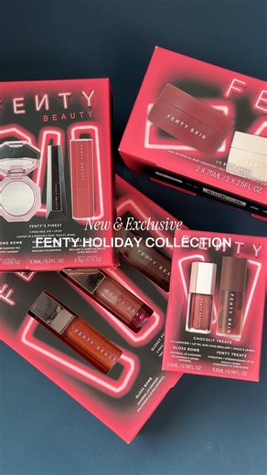 Light up the season ahead with fentybeauty’s NEW and exclusive holiday collection – think rich tones, glossed-up lips and high-voltage shimmer 💋🌟 A few of our top picks… ✨ Glossy Posse VIII (worth £63, yours for £40) ✨ Fenty Finest (worth £45, yours for £32) ✨ Lil Butta Dropz ✨ Chocolit Treatz SHOP NOW: https://bit.ly/46X6sjS | Cult Beauty