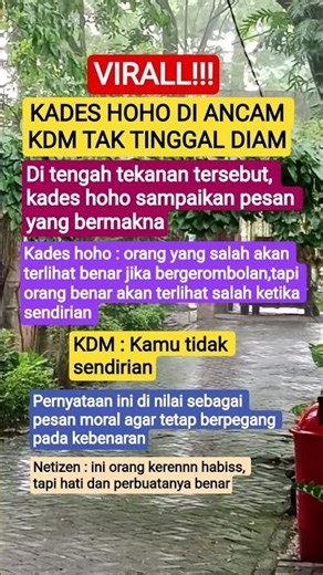 KDM tak tinggal diam kades hoho di ancam#shorts#viralvideo#fypyoutube