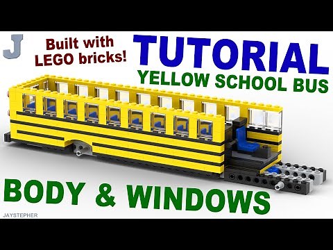 Tutorial (3 - 5) - LEGO Yellow School Bus: Body And Windows