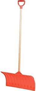 Bigfoot 21" Poly Pusher Snow Shovel - Wooden Handle