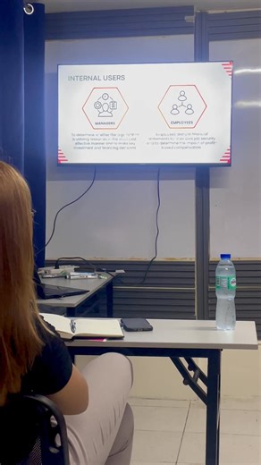 Internal users are the people inside the company who use financial information to make decisions. They include: 1. Owners / Business Owners They check profits, expenses, and cash flow to see if the business is growing. 2. Managers / Department Heads They use financial data to plan, budget, and improve operations. 3. Employees They rely on financial stability for job security, salary decisions, and performance bonuses. 4. Executives (CEO, COO, CFO) They make strategic decisions using overall comp