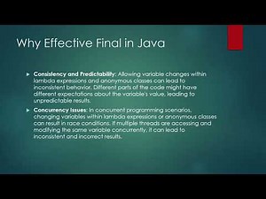 Understanding Effective Final in Java 8