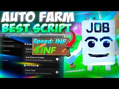 Escape Tsunami For Brainrots Script 🌊 NO KEY — Auto Farm + TP to End + Auto Collect + Dupe Brainrots