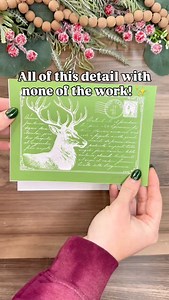 We used our Deer Postcard Stencil on the Postcard wood cutout and WOW — the details do all the work for us! 🤩✨ And just like all of our Stencils, it comes ready to use — no cutting, no weeding, no vinyl. Just peel, place, paste, peel and reveal! Glittering Copper, Coal Black, and Barn Red come together beautifully with the Paintbrush Squeegee to keep everything clean and crisp. 🦌💌 Want to make one too? Comment CHRISTMAS and we’ll send you the link to our website where you’ll find the Stencil,