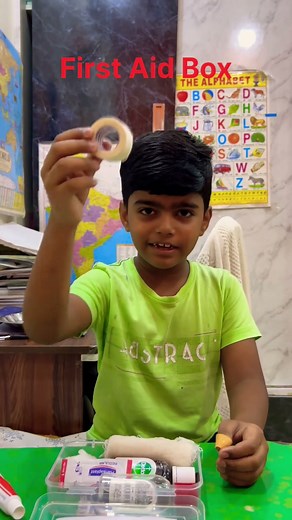 How to make First Aid Kit at Home.#firstaidkit#thirdculturekid#vivaan#education#compulsory#viral