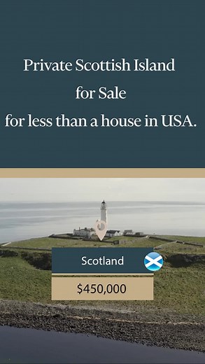 Private Scottish Island with Lighthouse & Home for Sale