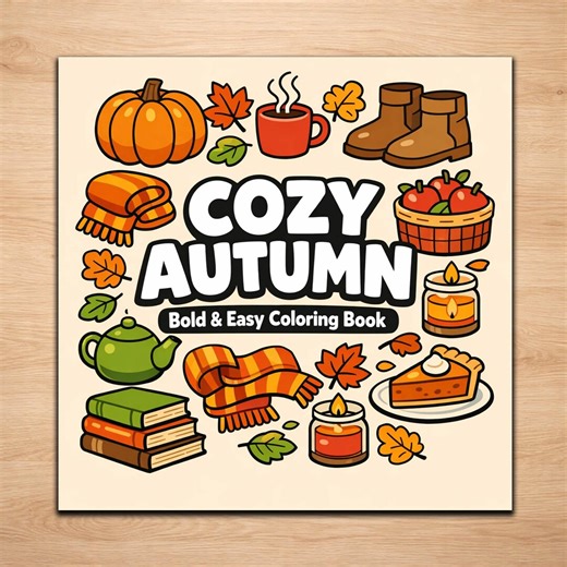 Fall Coloring Pages – Cozy Autumn Lifestyle Printable Set - Etsy