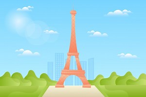 City landmarks background for video conferencing | Free Vector