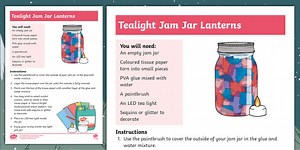 Ten Little Lights Tea Light Jam Jar Lantern Craft Instructions