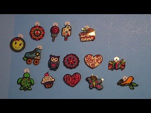 Shrinky Dinks Neon Jewelry Making Kit - Rings, Bracelet, Barrettes, Necklace, Hair Accessories