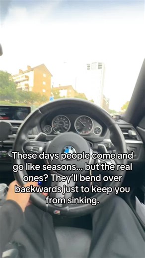 These days people come and go like seasons… but the real ones? They’ll bend over backwards just to keep you from sinking #real #fyp #viral #bmw #redline