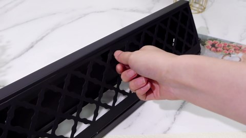 Blulu 4 Pcs Baseboard Register Duct Opening Size Modern Design Vent Covers for Home Floor Wall Baseboard Air Covers Supply Floor Diffuser Including Screws (18 Inch,Black)