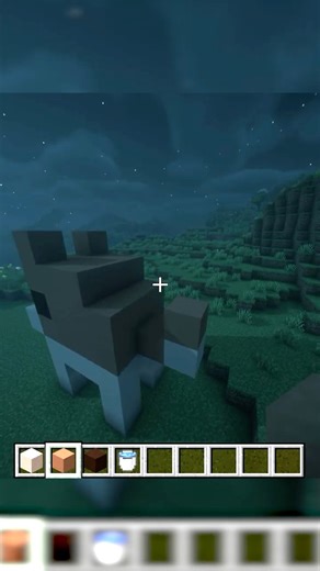 Cute DOG STATUE in Minecraft #shorts #viral #minecraft