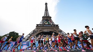 Watch race walkers walk the walk during the race walk race