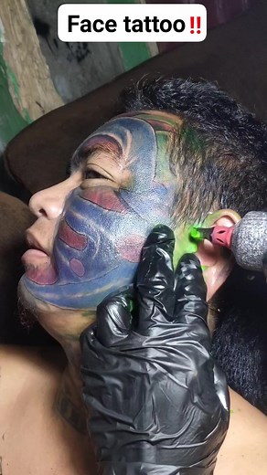 biomechanical tattoo on face... #fypviralシ #reelsviralシfb #tattooartist #tattoo #reels #serlikganbatteyoshh | Serlik Ganbatte Yoshh