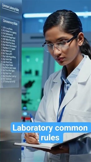 Common Laboratory rules and regulations