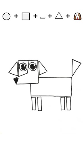 This Geometric Dog Drawing Is So Satisfying 🐶 #shorts