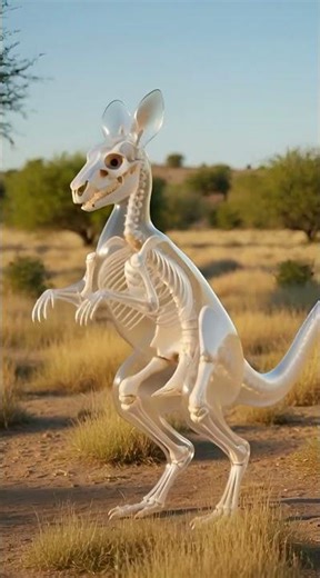 Kangaroo Skeleton 🦘 Inside the Powerful Jumper #animalanatomy