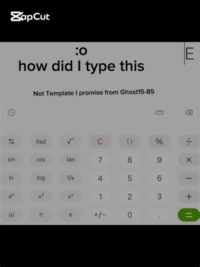 How did I type this in mobile calculator
