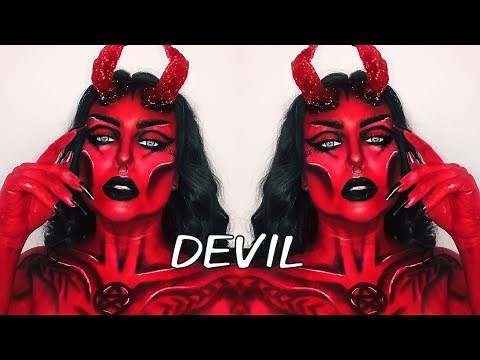 CLASSIC RED DEVIL MAKEUP/BODY PAINT | HALLOWEEN 2020