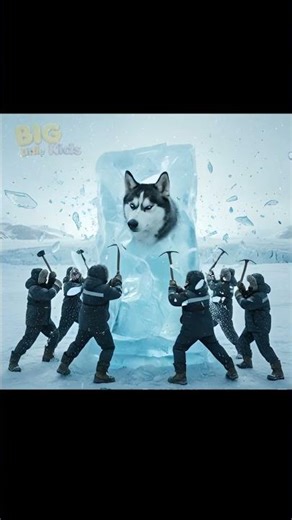 Husky Stuck in Ice Gets the Most Adorable Rescue 🐺❄️ | Viral AI Video