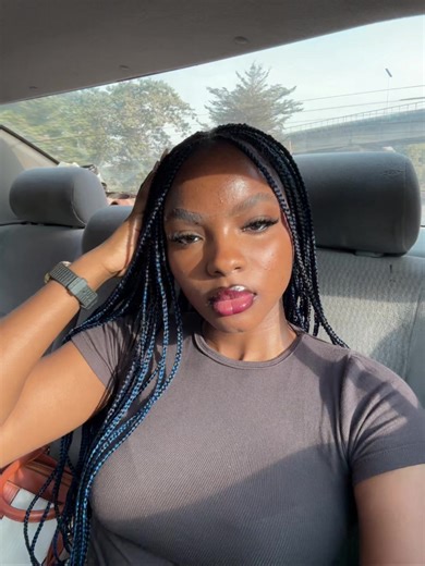 This is your sign to make BLUE hair! #fyp #braids #bluebraids #hairinspohair