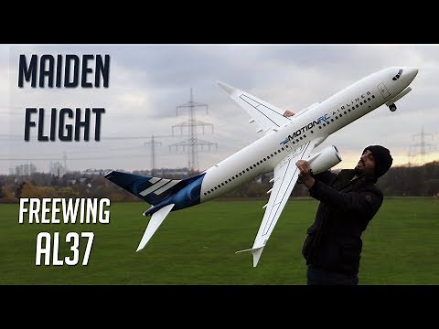 Motion RC AL37 RC Airliner maiden flight by Ramy RC