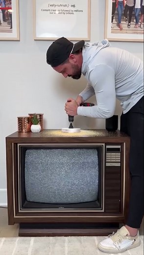 Creative DIY project turning old TV into something new