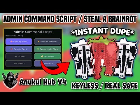 [UPDATED] Steal a Brainrot Admin Command Script! • Keyless | Dupe Method • Safe • Instant Stealer